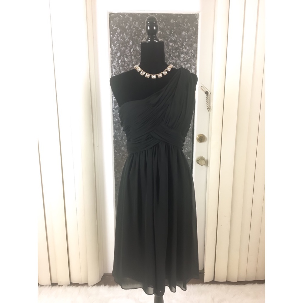 Calvin Klein Black One Shoulder Dress Size 12